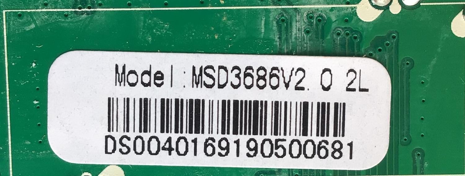 MAIN PARA TV EXTERIOR SUNBRITETV 4K ULTRA HDR / NUMERO DE PARTE MSD3686V2.0 / MACD46A91206E7D / 376563 / 32331 / MSD3686V2. 0 2L / PANEL P550QVF06.0 / MODELO SB-S2-55-4K-BL  - Imagen 2